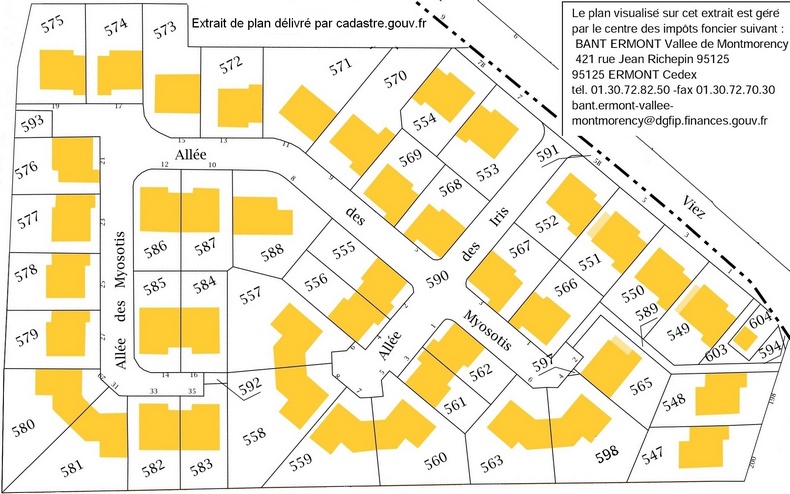 plan des parcelles